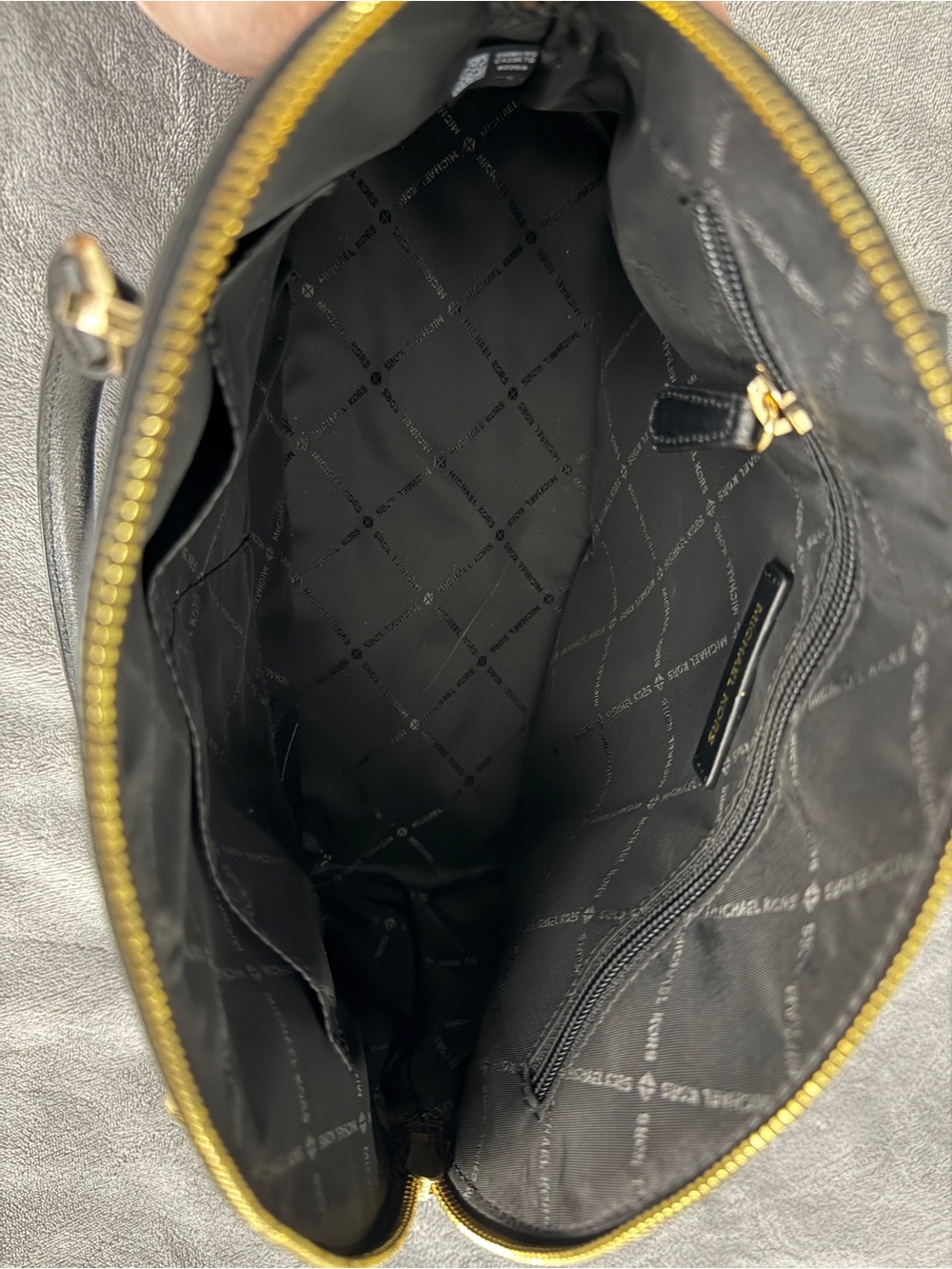 Michael Kors Black Leather Satchel with Gold Hardware - Picture 4 of 5